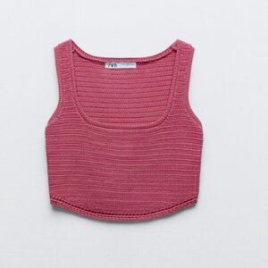 Knit cropped tank